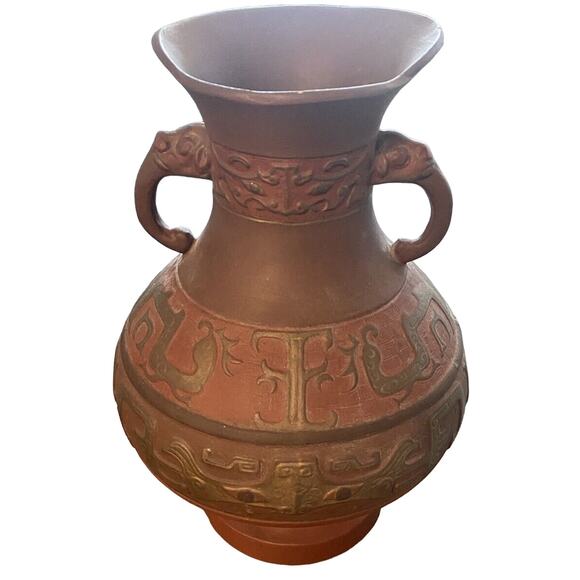 Terra Cotta Chinese Urn Rare Find